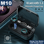 M10 Wireless Bluetooth 5.1 Earbuds with LED Case