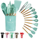 12-Piece Silicone Utensil Set with Holder