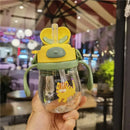 Kids Cute Bear Cartoon Straw Cup with Carry Strap